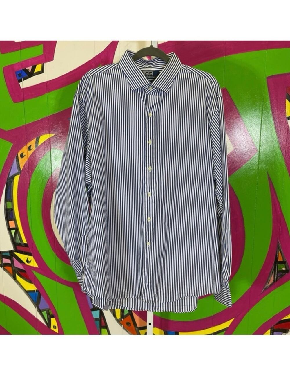 Polo by Ralph Lauren, Striped Long Sleeve Shirt. Size 18 XXL. Excellent cond!